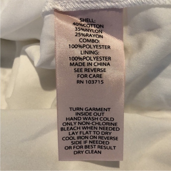 Nanette Lepore Lace Short Sleeve Button Zipper Closure off White Shirt Dress 6 - Picture 15 of 15